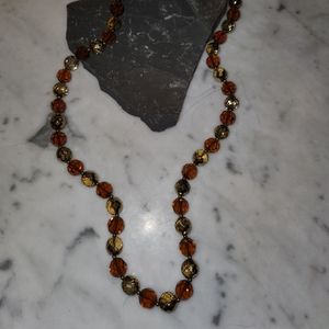 Vtg Joan Rivers Glass Bead Necklace EUC